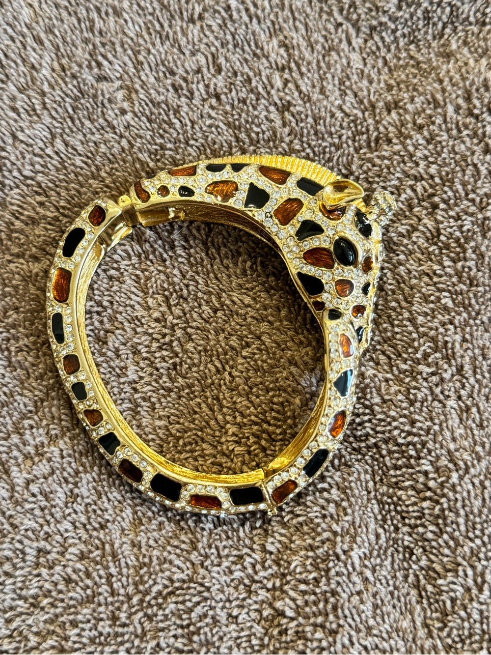 LABOR DAY DEAL!! Stunning Authentic Giraffe Ciner cuffed bracelet